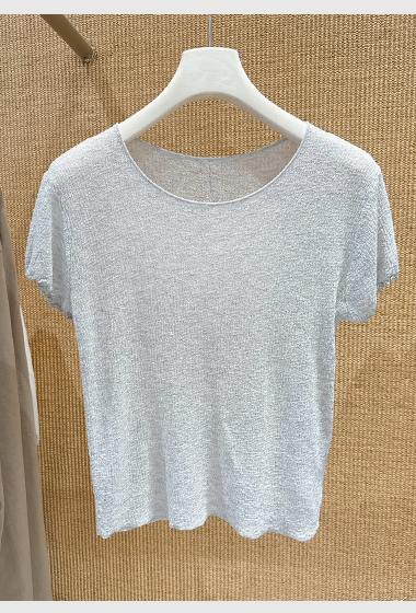 A10.俏皮皺皺布後中心線TEE