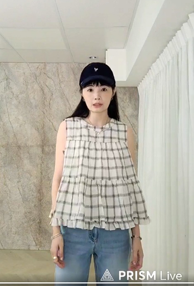 A07.日系格紋蛋糕荷葉背心