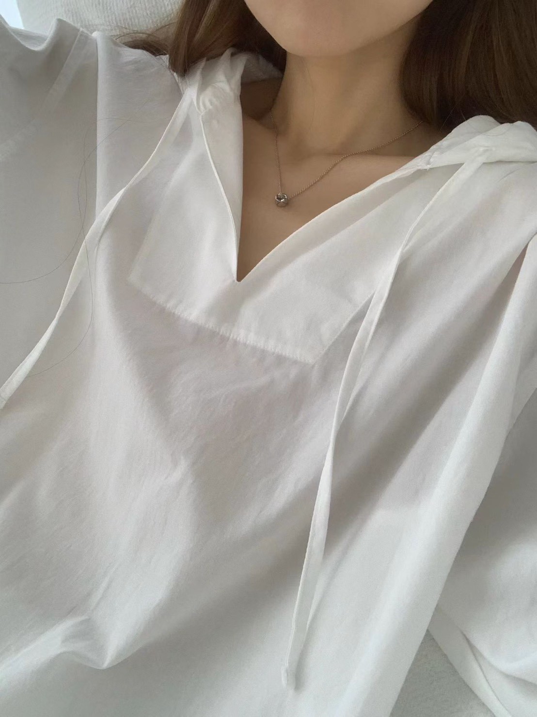 B52.顏值家連帽抽繩寬鬆罩衫