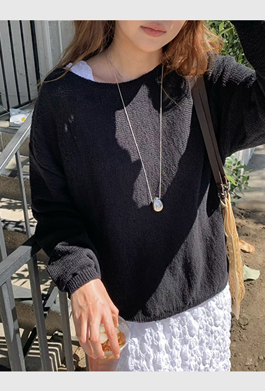 B28.大V家扁領優雅針織衫