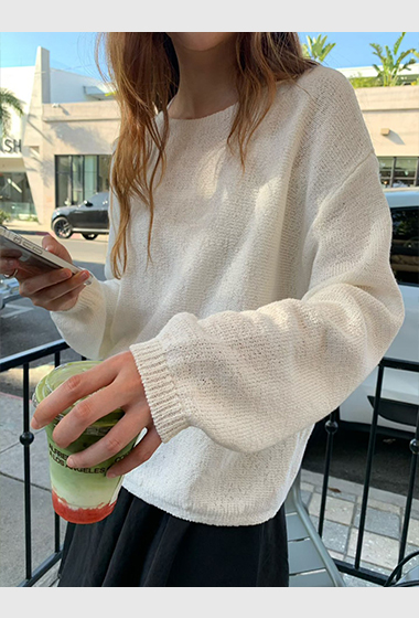 B28.大V家扁領優雅針織衫