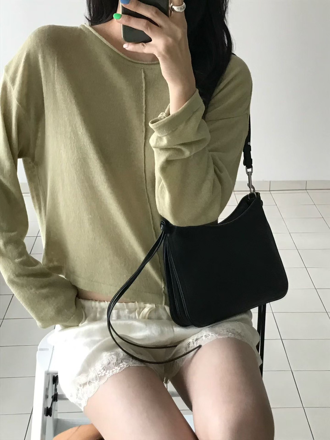 B88.小V家中心線卷邊薄針織