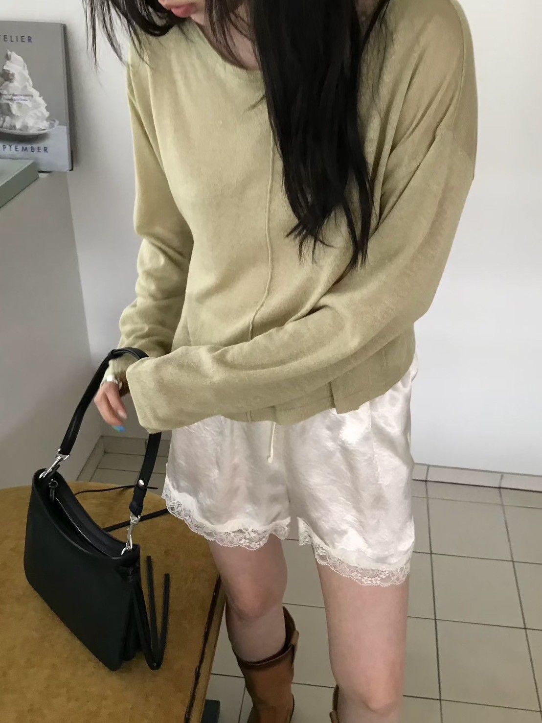 B88.小V家中心線卷邊薄針織