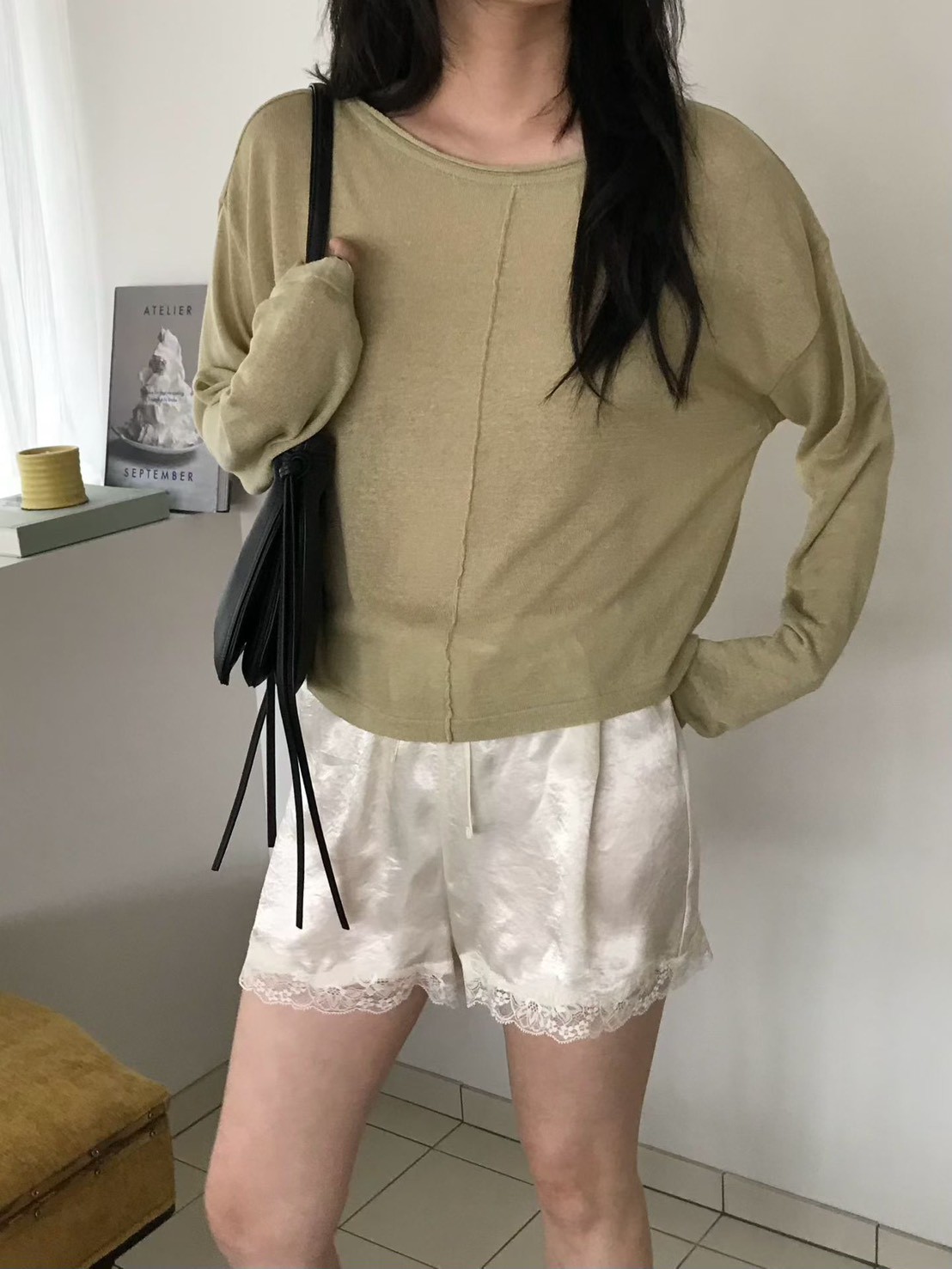 B88.小V家中心線卷邊薄針織