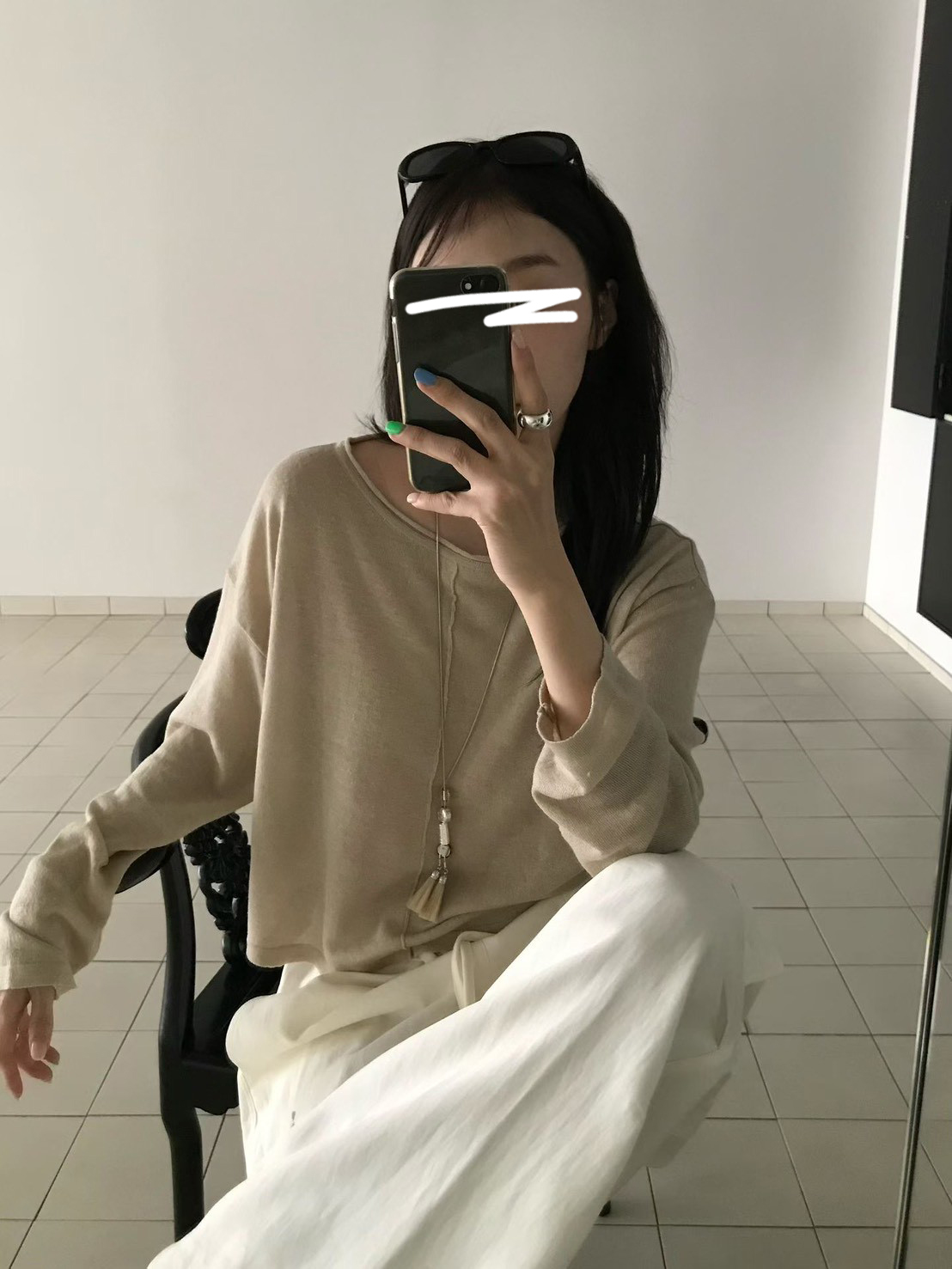 B88.小V家中心線卷邊薄針織