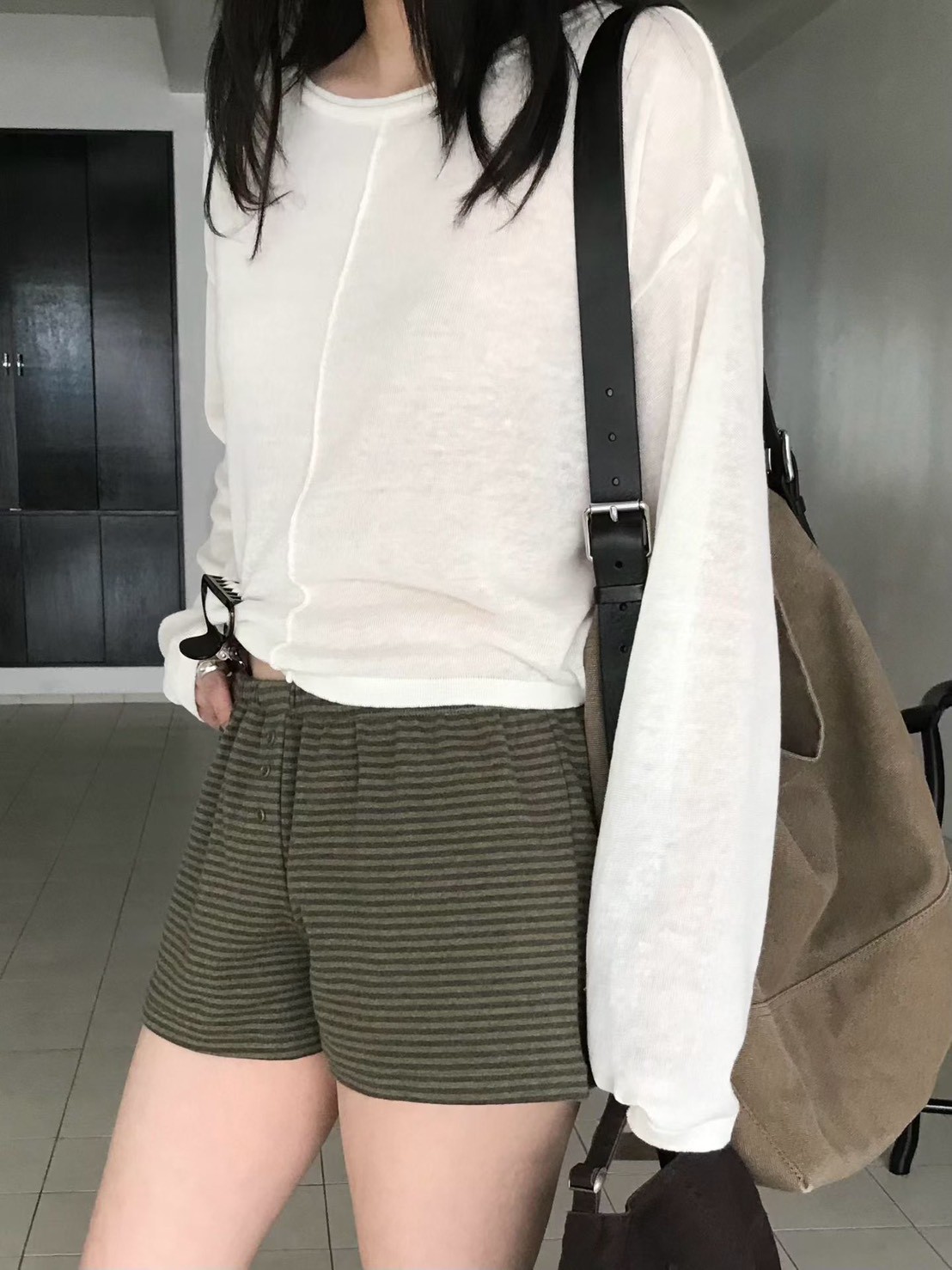 B88.小V家中心線卷邊薄針織