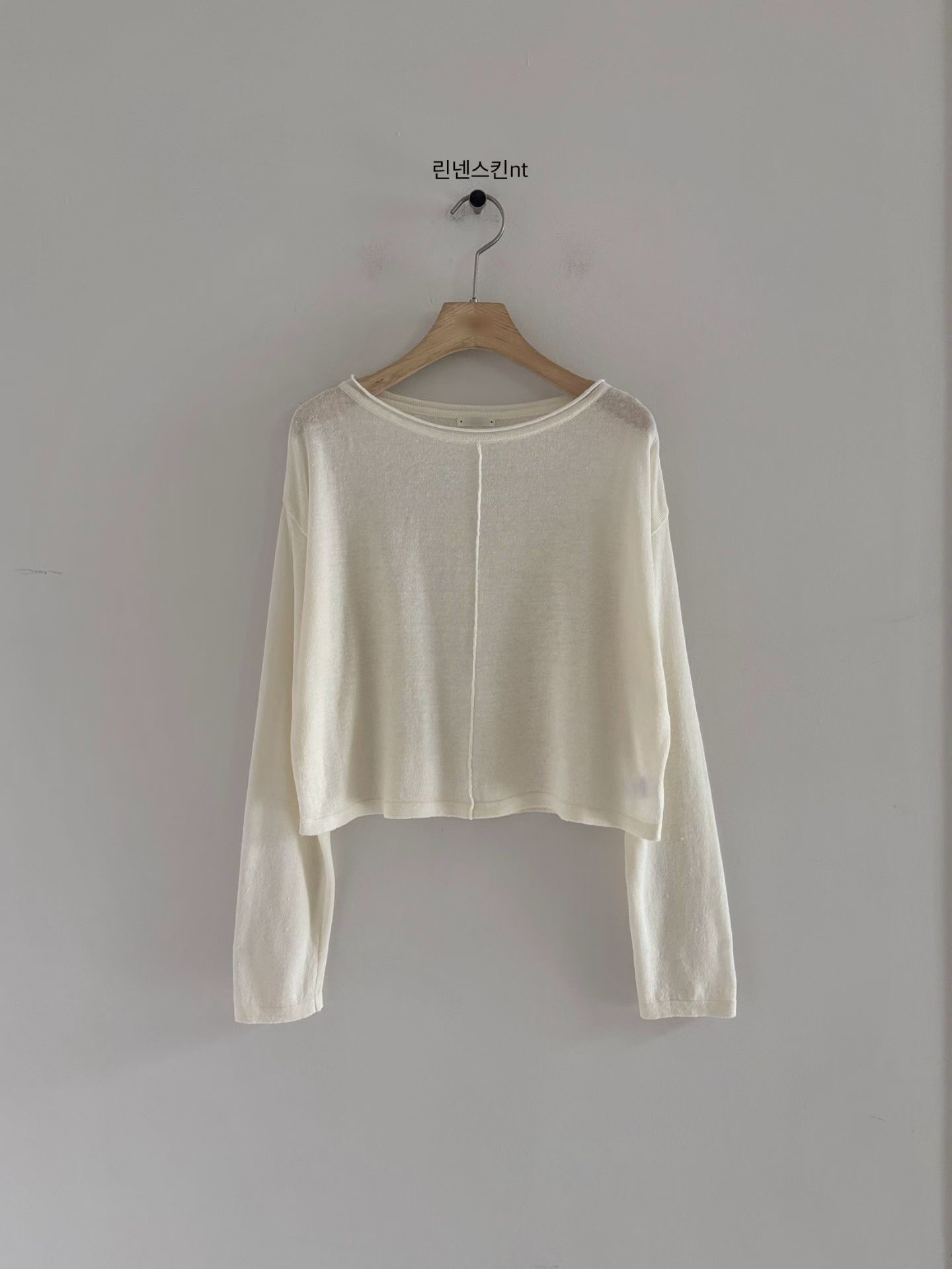 B88.小V家中心線卷邊薄針織