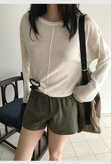 B88.小V家中心線卷邊薄針織