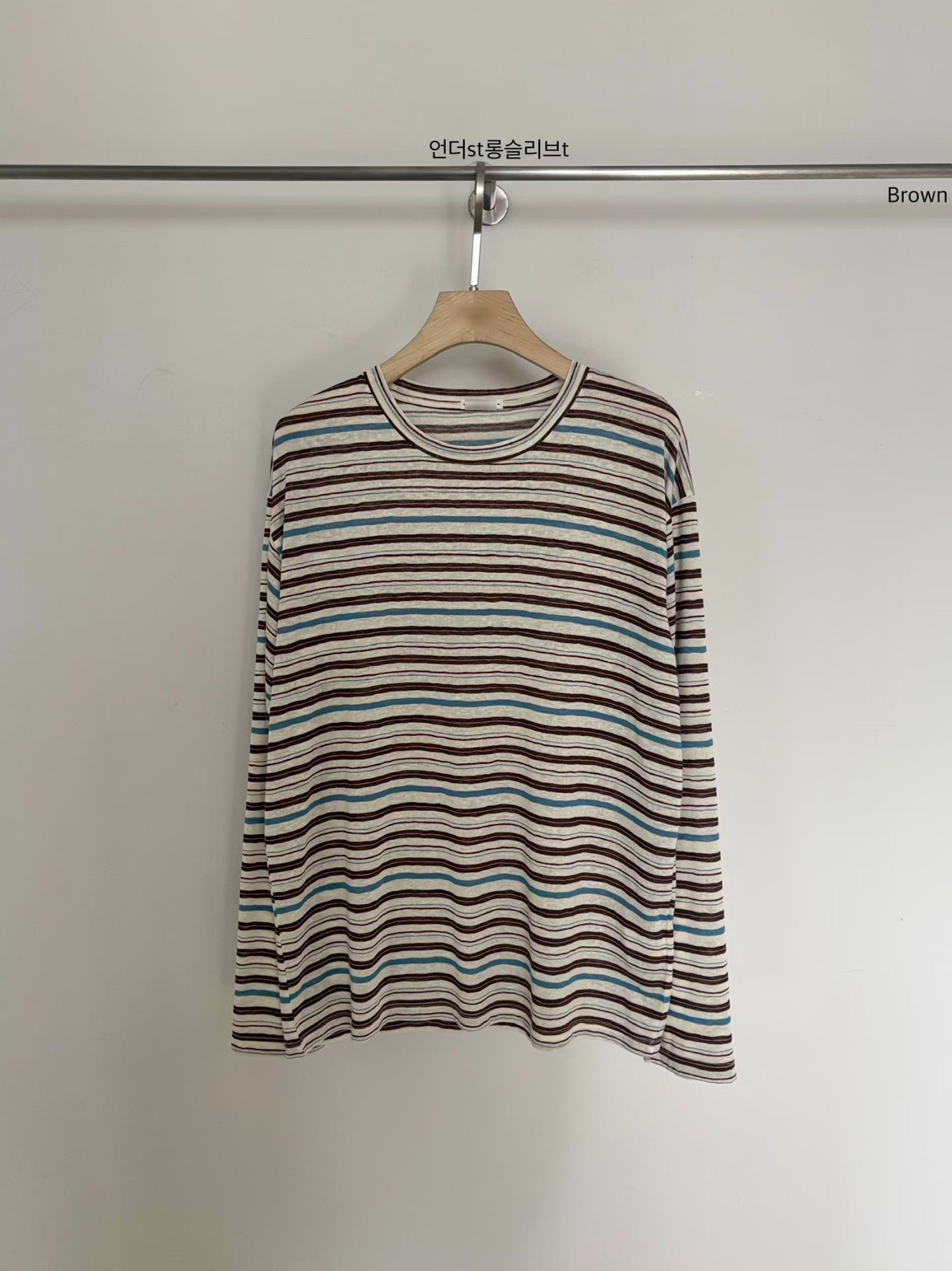 B94.小V家柔軟彩色條紋TEE