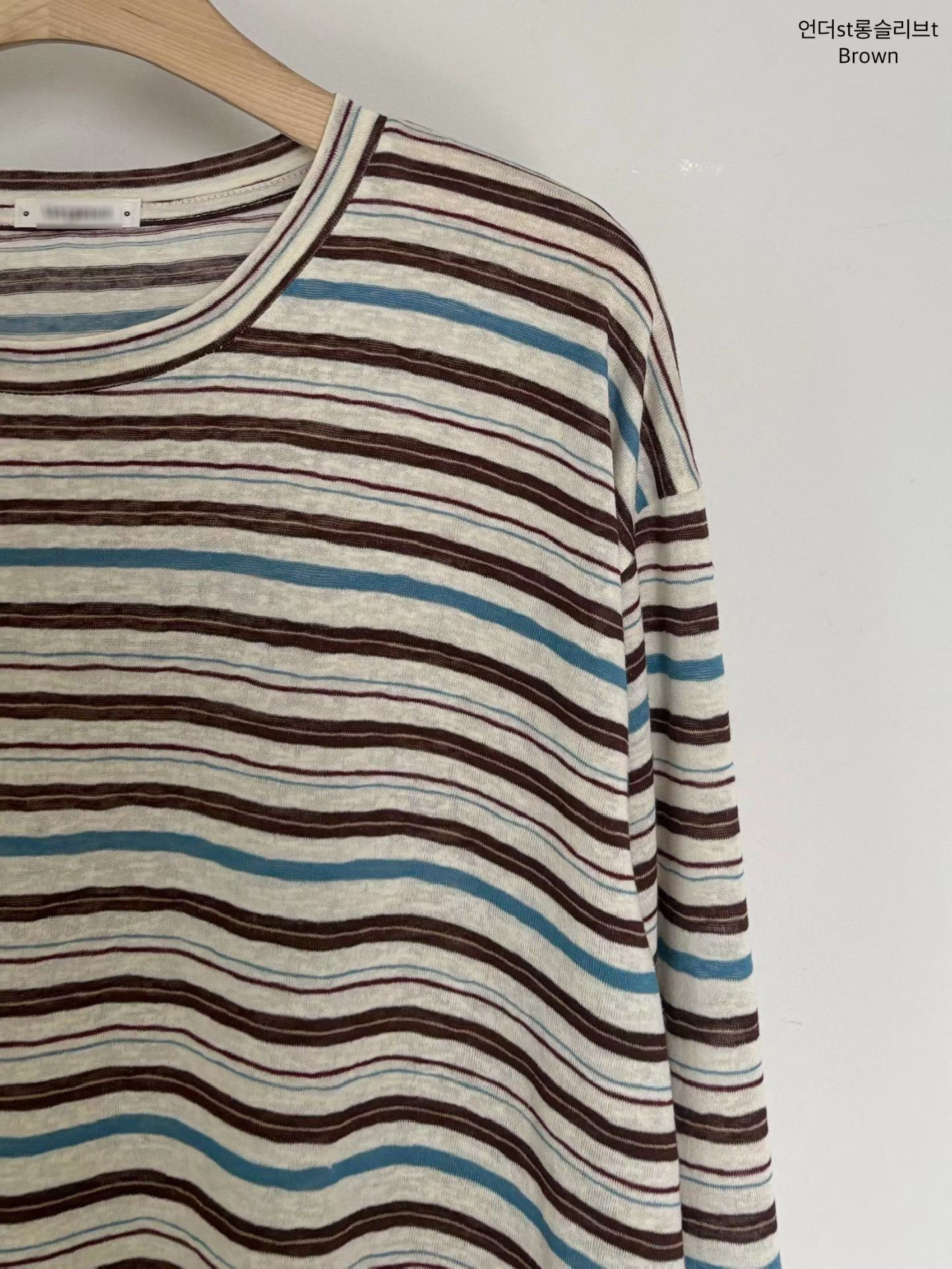 B94.小V家柔軟彩色條紋TEE