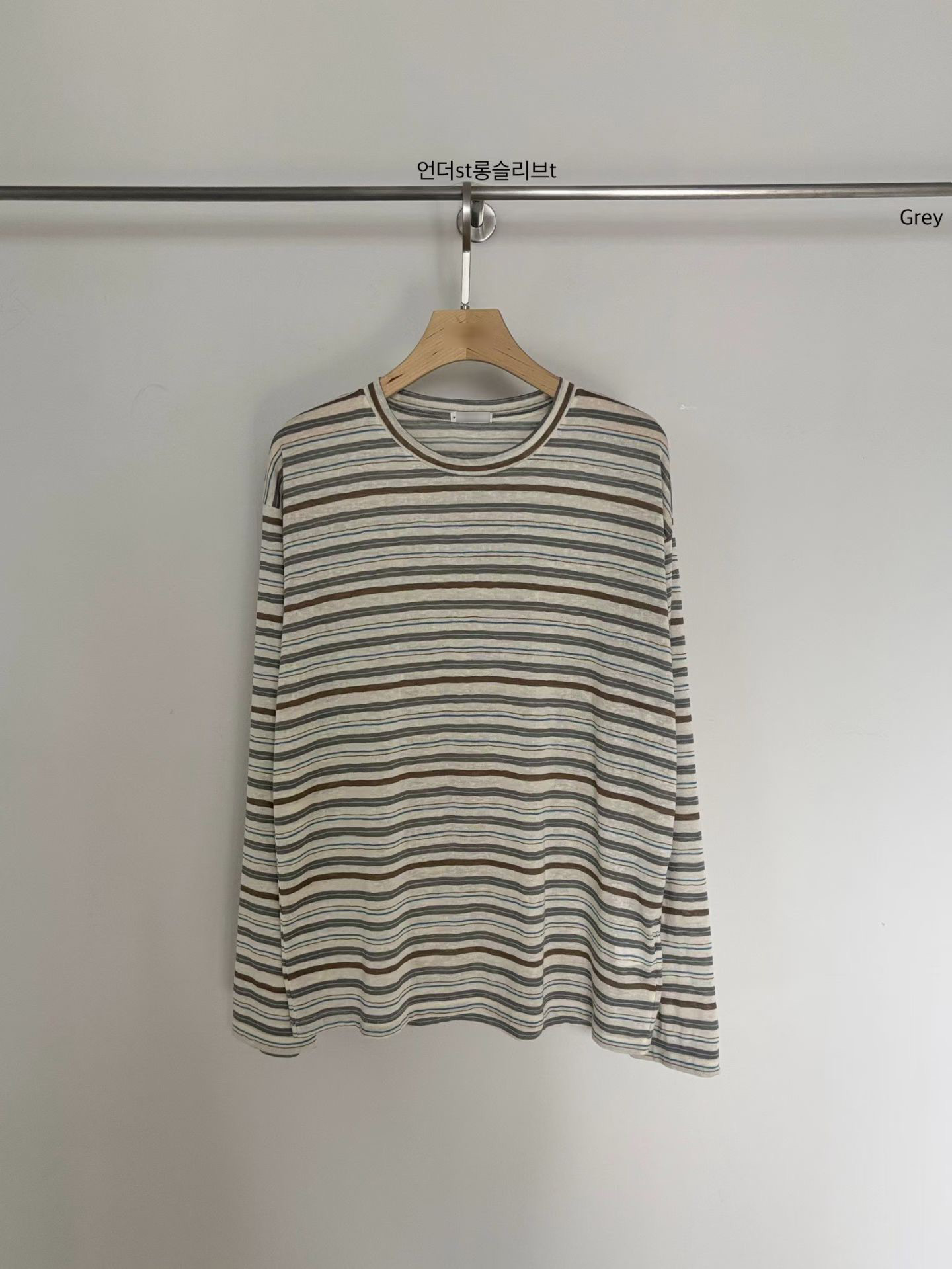 B94.小V家柔軟彩色條紋TEE