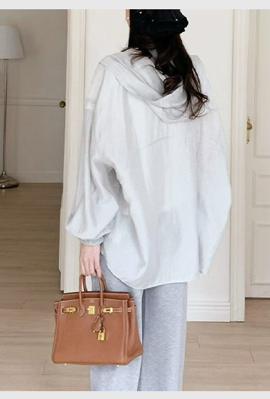 B22.防曬好幫手連帽襯衫外套