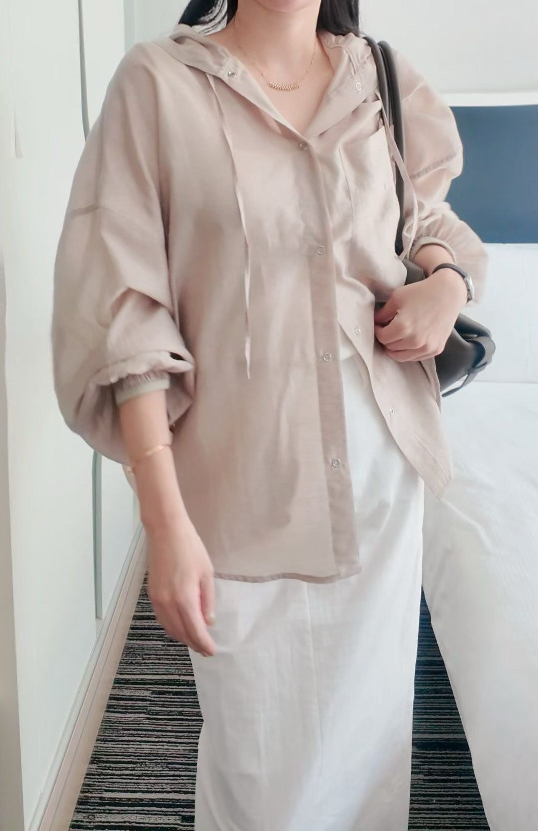 B22.防曬好幫手連帽襯衫外套