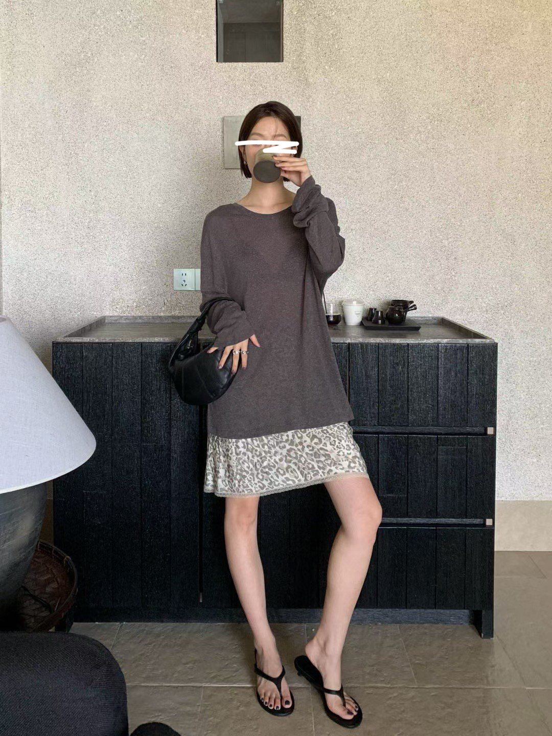 B24.後背綁帶慵懶針織衫