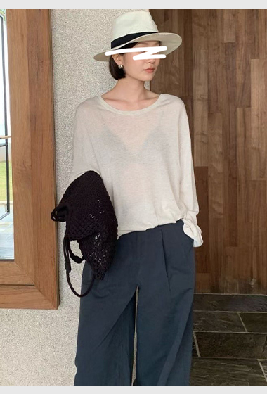 B24.後背綁帶慵懶針織衫