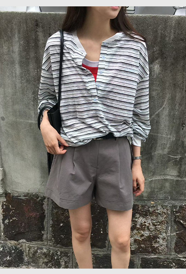 B33.櫥窗家復古糖果條紋TEE