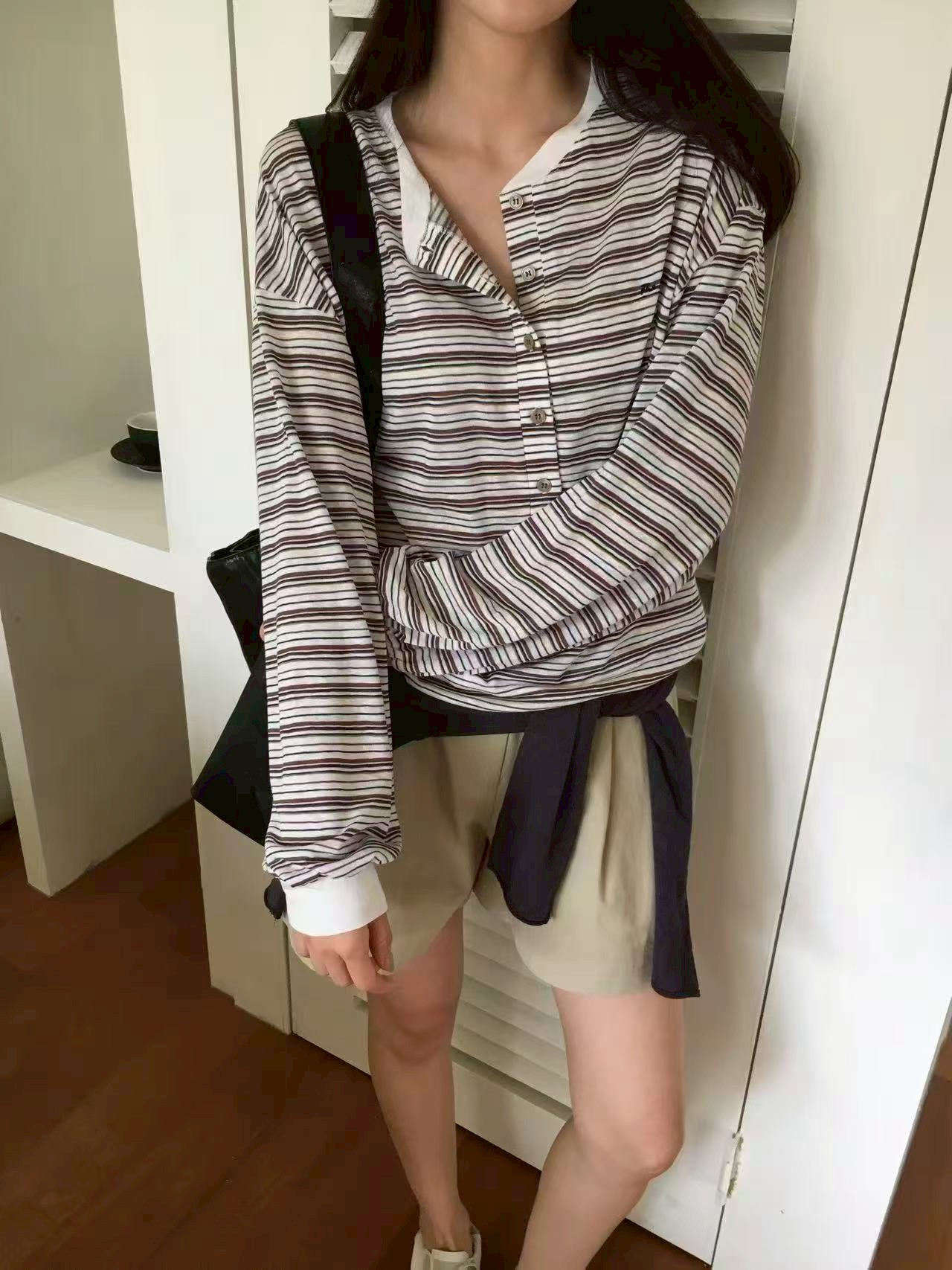 B33.櫥窗家復古糖果條紋TEE