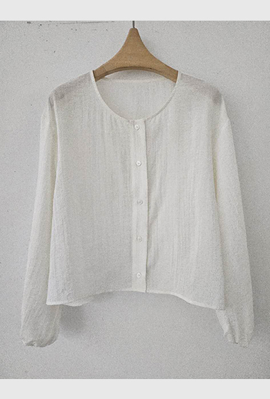 B94.星星家輕柔RAYON排釦上衣