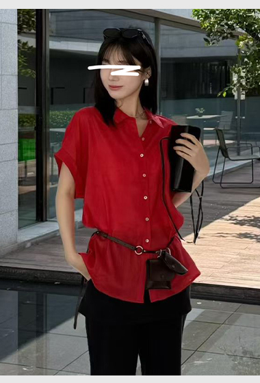 A27.亮彩天絲亞麻襯衫