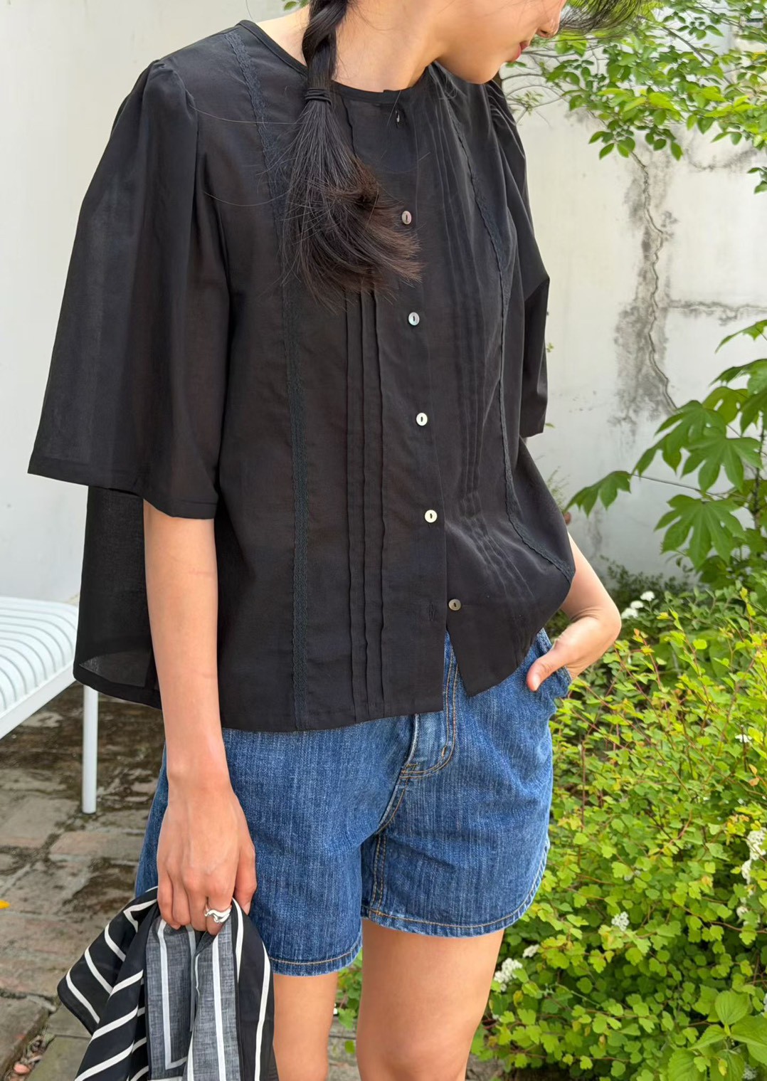 B08.瘦瘦歐膩日系雅致上衣