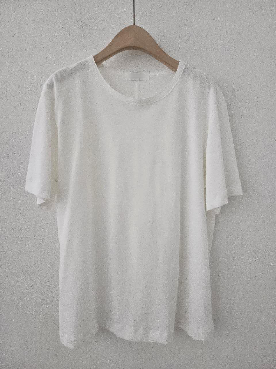 B62.星星家後中心棉麻混紡TEE