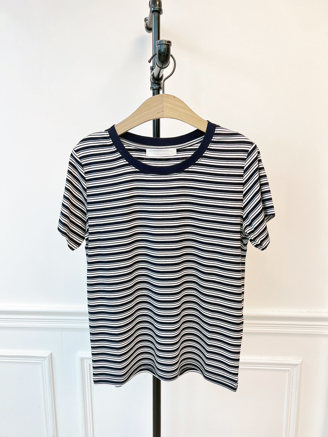 B49.復古粉彩條紋天絲TEE