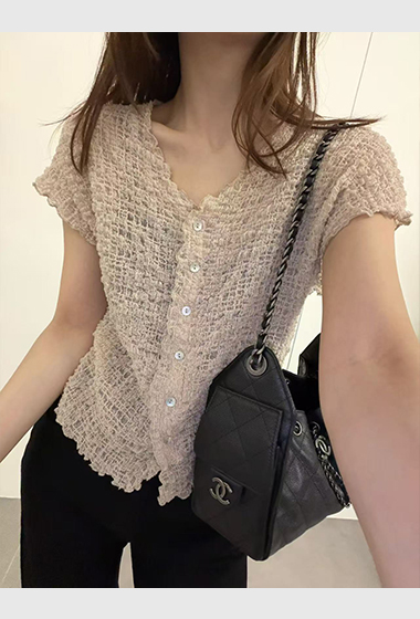 B37.溫柔女孩皺皺上衣