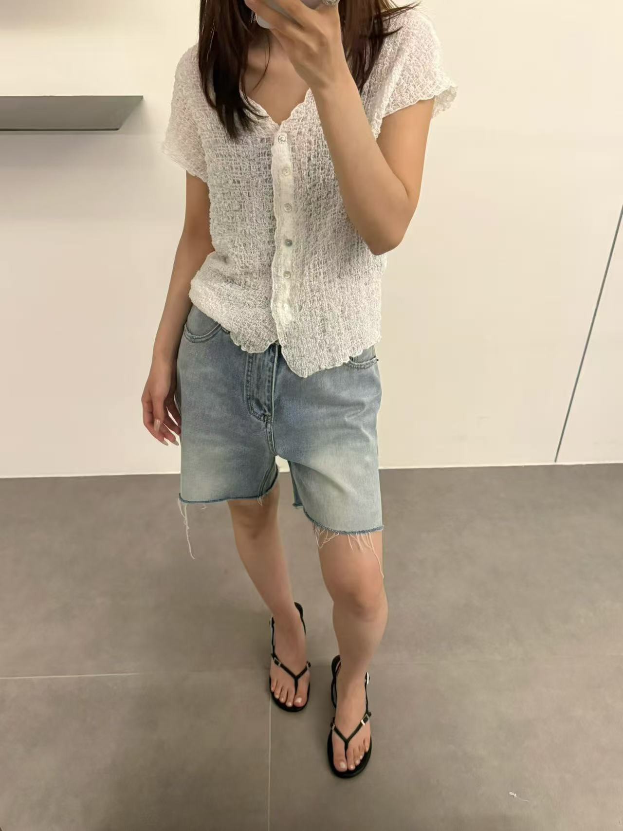 B37.溫柔女孩皺皺上衣