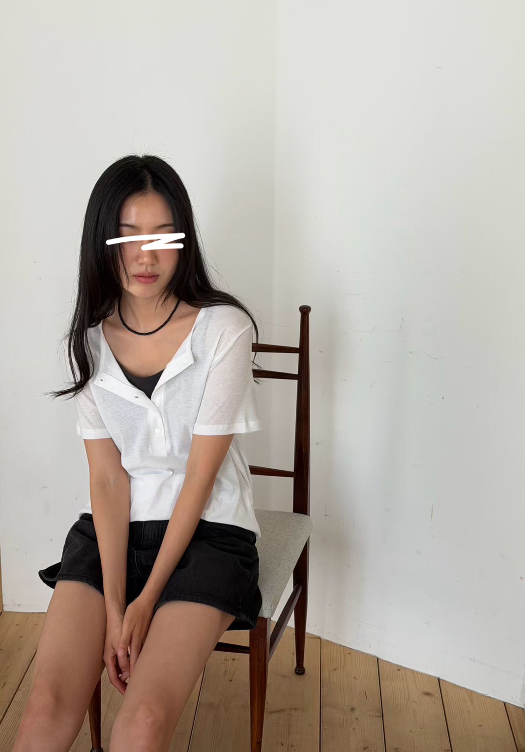 B13.瘦瘦歐膩排釦純棉上衣