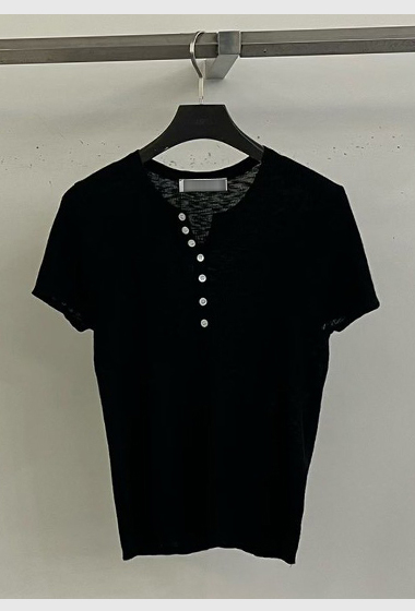 B78.QQ歐膩好身材小排釦TEE