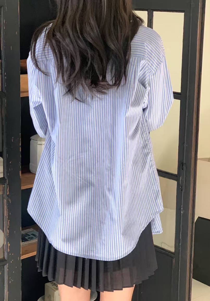 知性風尚直條紋襯衫