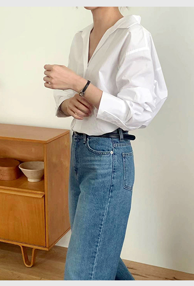 小臉歐膩粉彩淡色襯衫