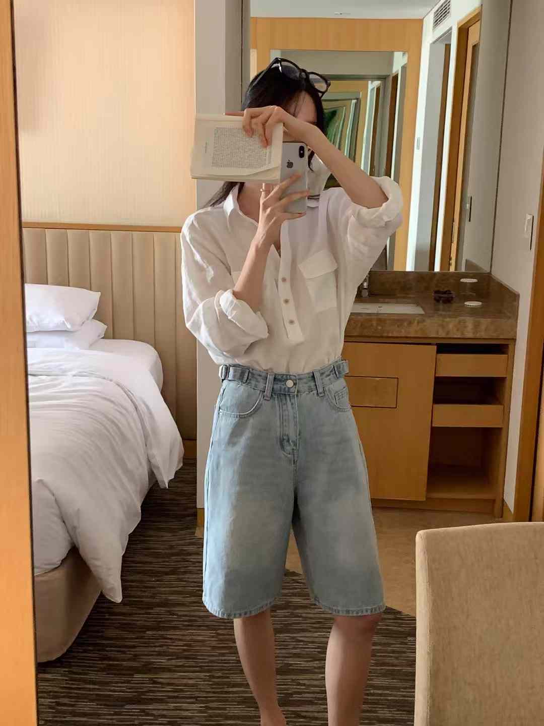 A05.亮麗亞麻口袋造型襯衫