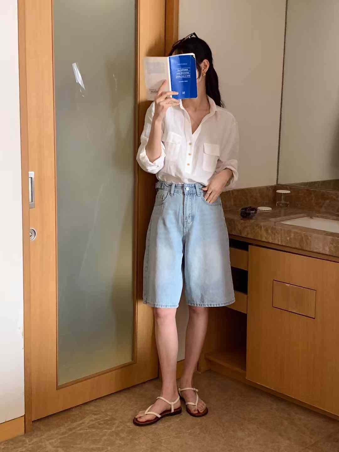 A05.亮麗亞麻口袋造型襯衫