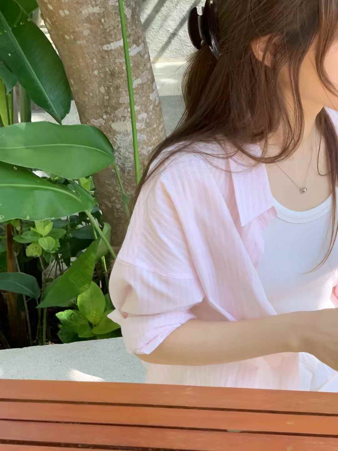 A113.顏值家粉嫩女孩襯衫