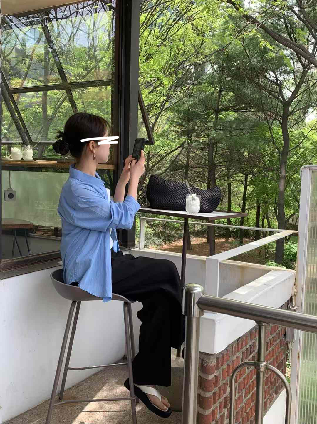 清爽家氣質柔色薄棉襯衫