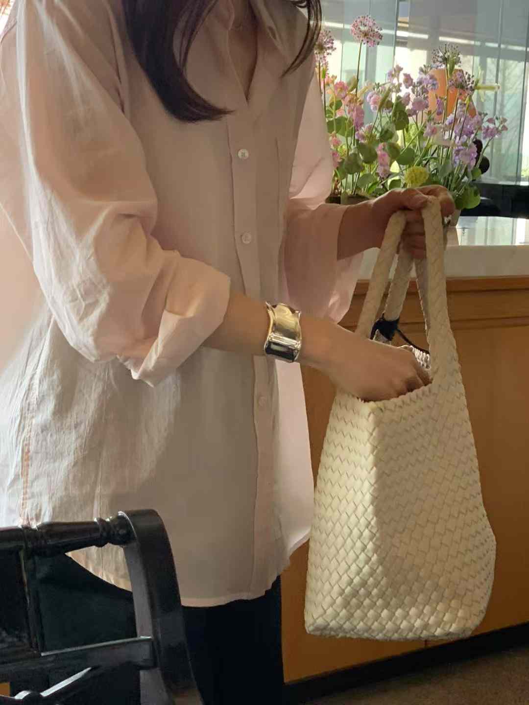 清爽家氣質柔色薄棉襯衫