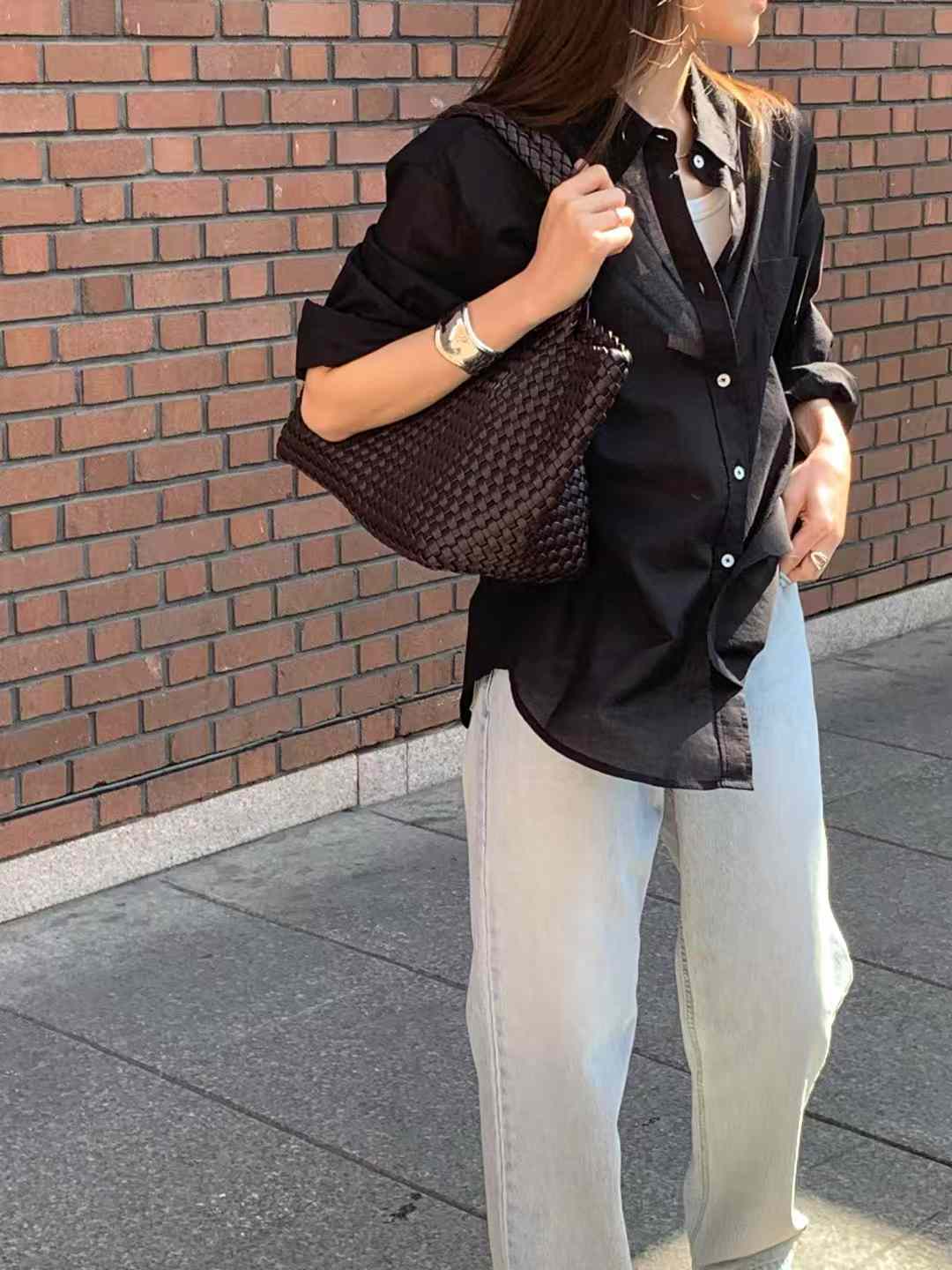 清爽家氣質柔色薄棉襯衫