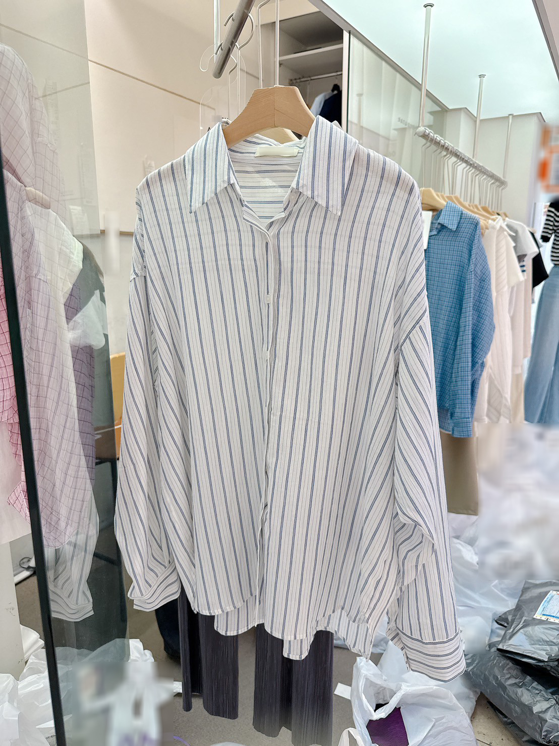 A12.清新女孩造型條紋襯衫