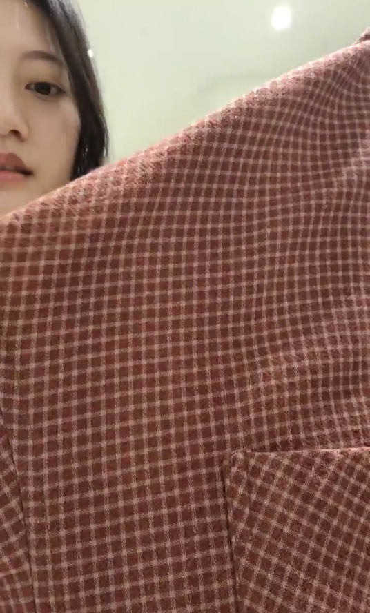 小臉歐膩復古小格紋襯衫