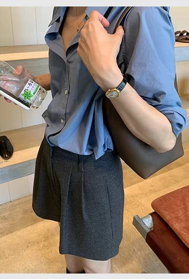 B91.顏值家柔美色基礎襯衫