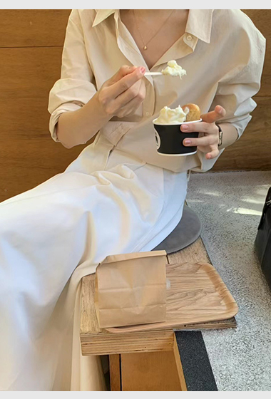 B91.顏值家柔美色基礎襯衫