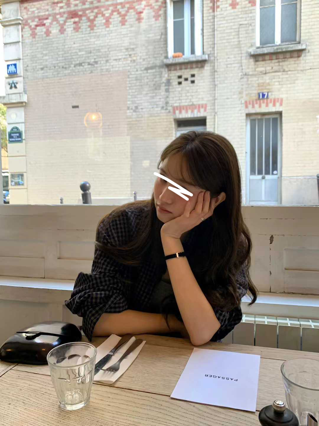 A15.顏值家復古小格襯衫