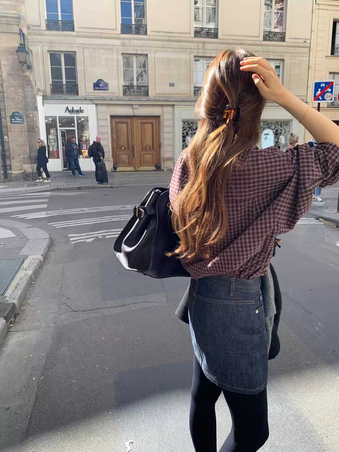 A15.顏值家復古小格襯衫