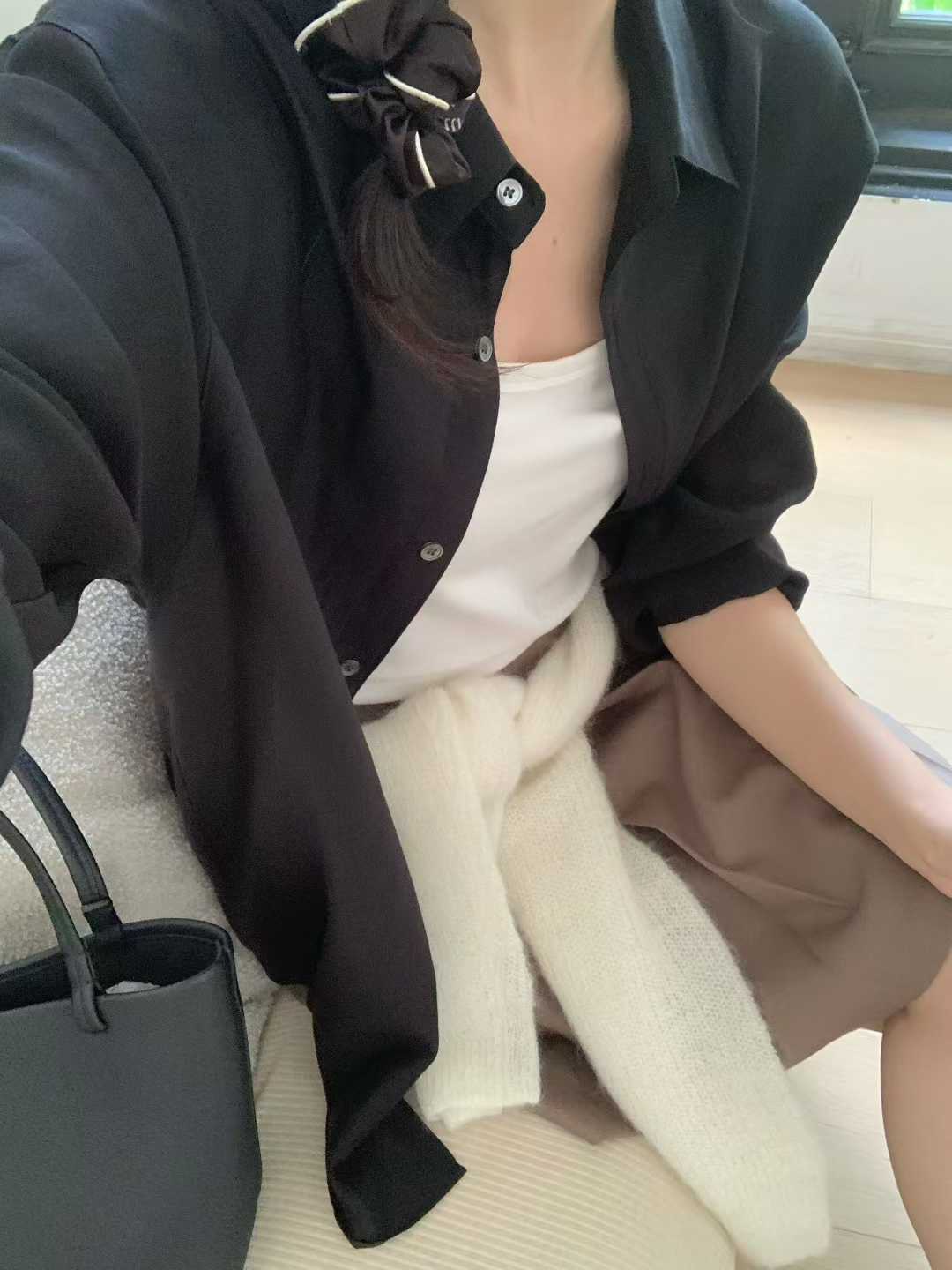 小V家質感光天絲襯衫