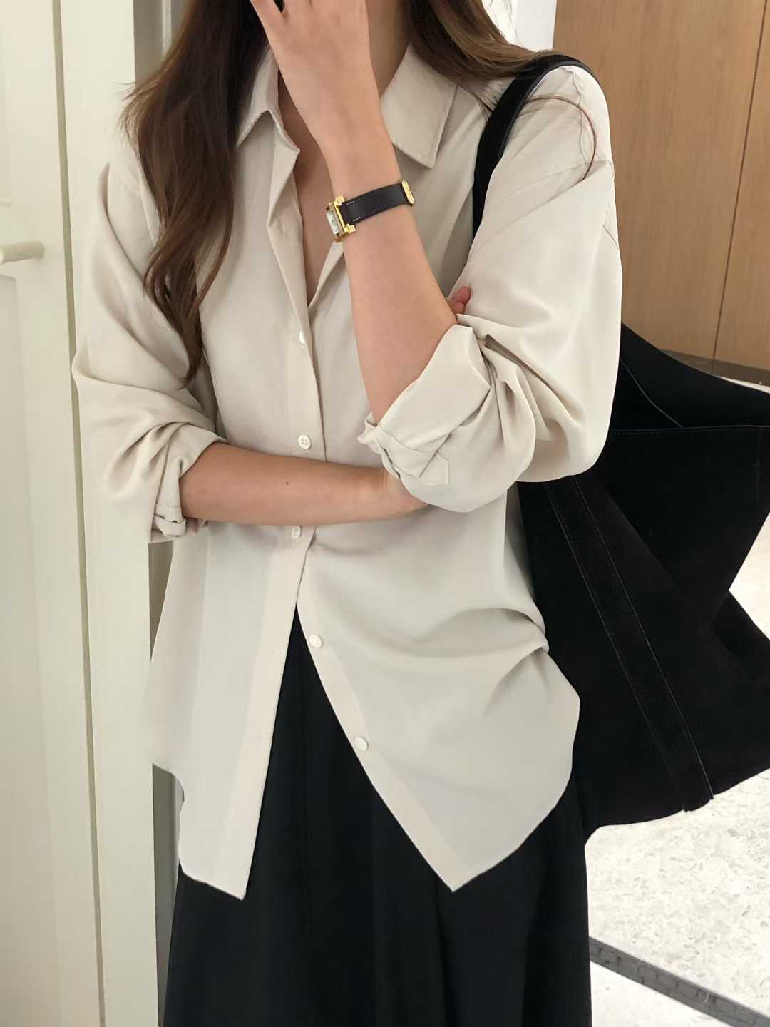 B17.大V家優雅美人天絲襯衫