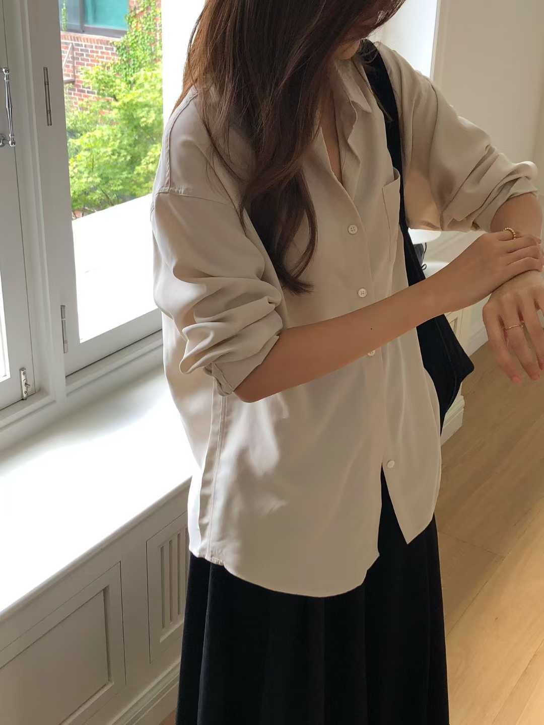 B17.大V家優雅美人天絲襯衫