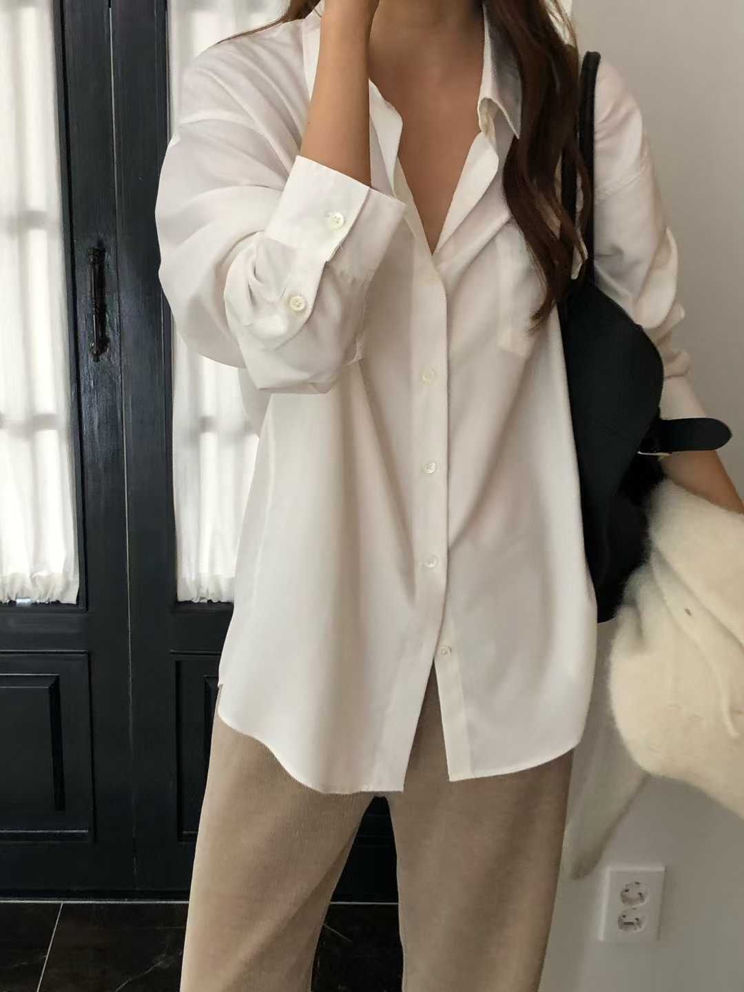 B17.大V家優雅美人天絲襯衫