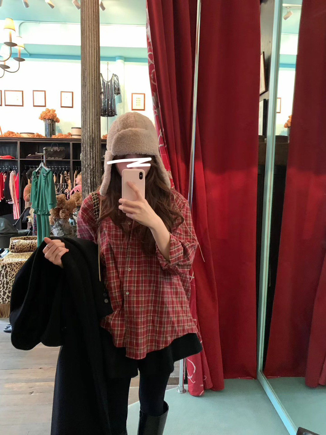 C42.顏值家節慶氛圍格紋襯衫