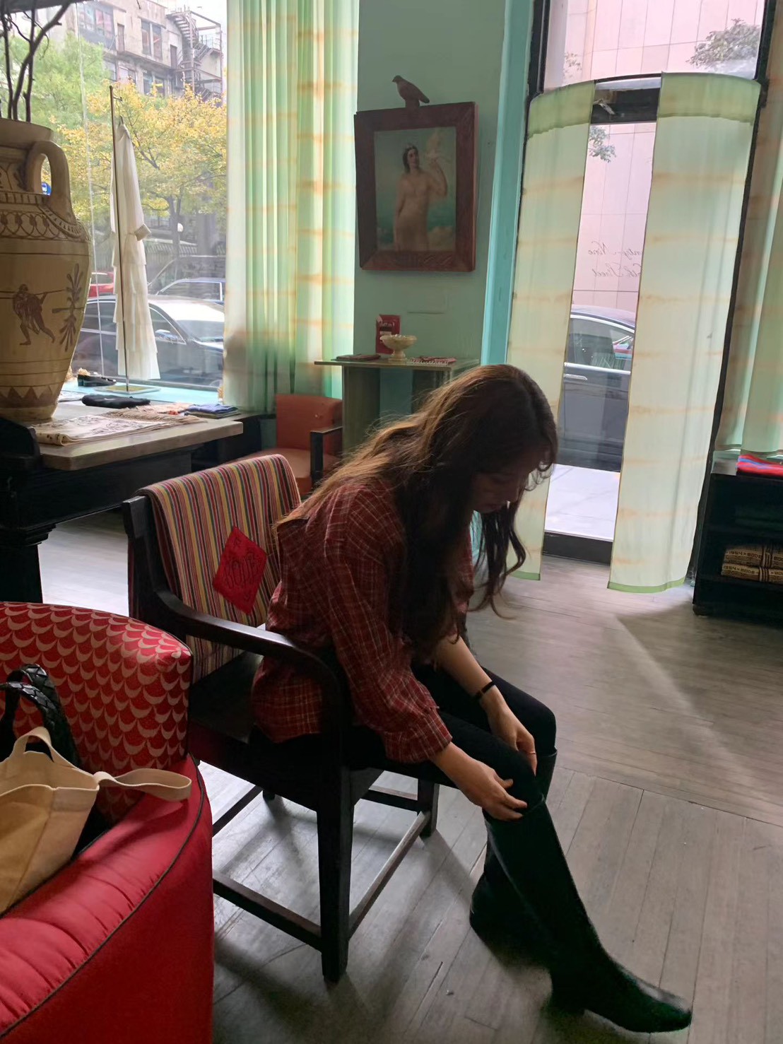 C42.顏值家節慶氛圍格紋襯衫